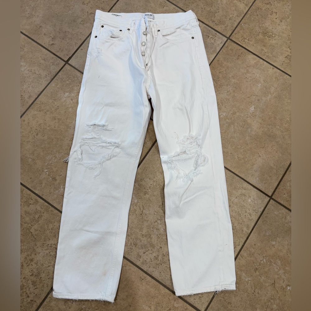 Agolde White Jeans